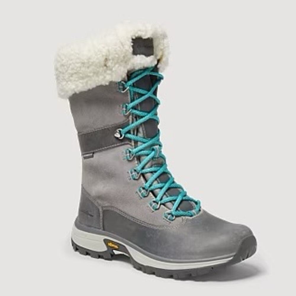 NEW Eddie Bauer Rainier Waterproof Winter Boots Shearling‎ Insulated Vibram Snow